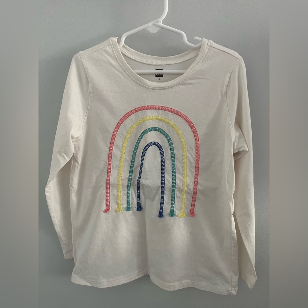 Tea Collection Girls Rainbow🌈 Long Sleeve Shirt size 8